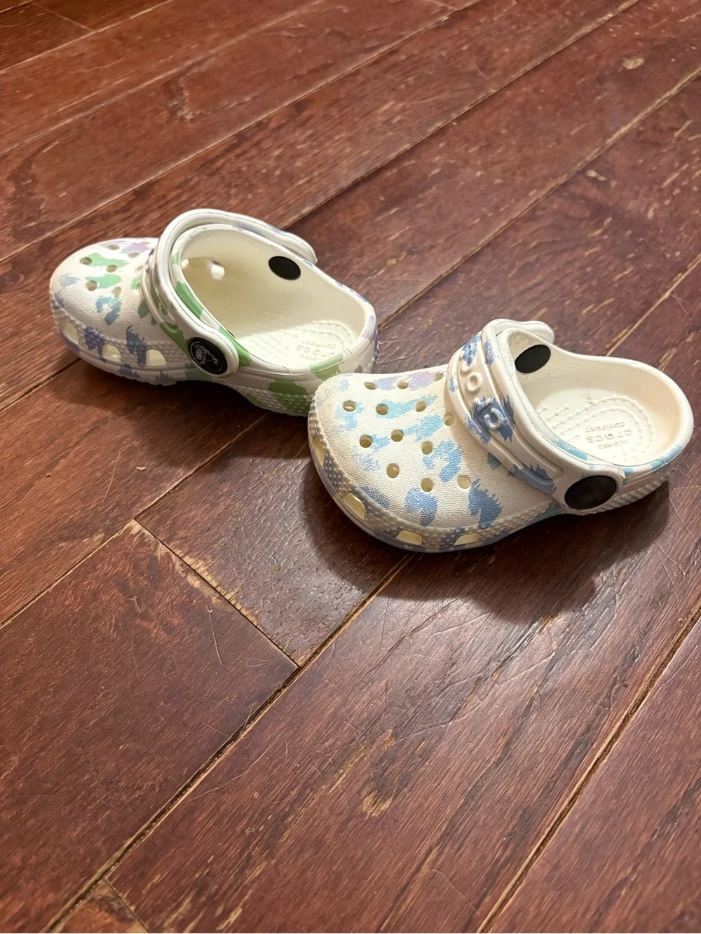 CROCS Kids Clog in Pastel Blue, Green & Lavender